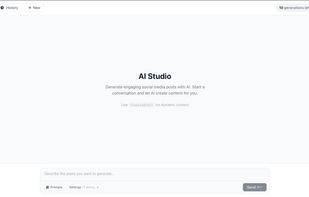 OpenTweet AI studio for generating AI content