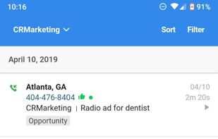 CallRail screenshot 1