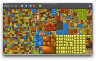 GrandPerspective view after scanning a source. Showing dark mode compatibility (macOS Mojave only)