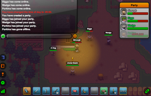 Night time party display