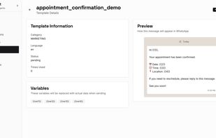 WhatsApp template generation