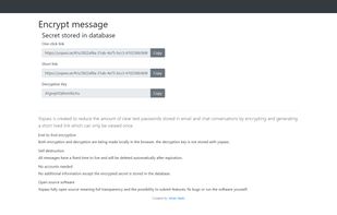Yopass screenshot 1