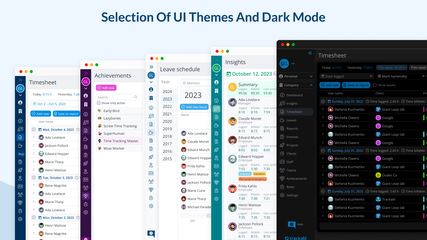 Selection of UI themes and the dark mode