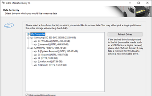 O&amp;O MediaRecovery screenshot 1