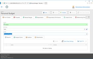 Reporting form view