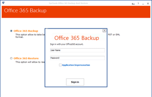 SysTools Office 365 Restore screenshot 1