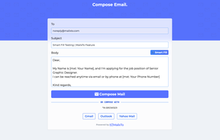 Mailto Code Generator - Smart Fill