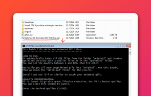 Program in action, command prompt based interface. No CLI knowledge needed.