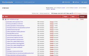 Versionista screenshot 1