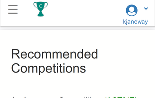 Browse through your curated list of competitions