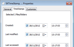 Property display when multiple files are selected.