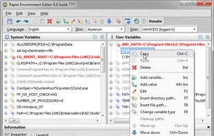 Rapid Environment Editor screenshot 1