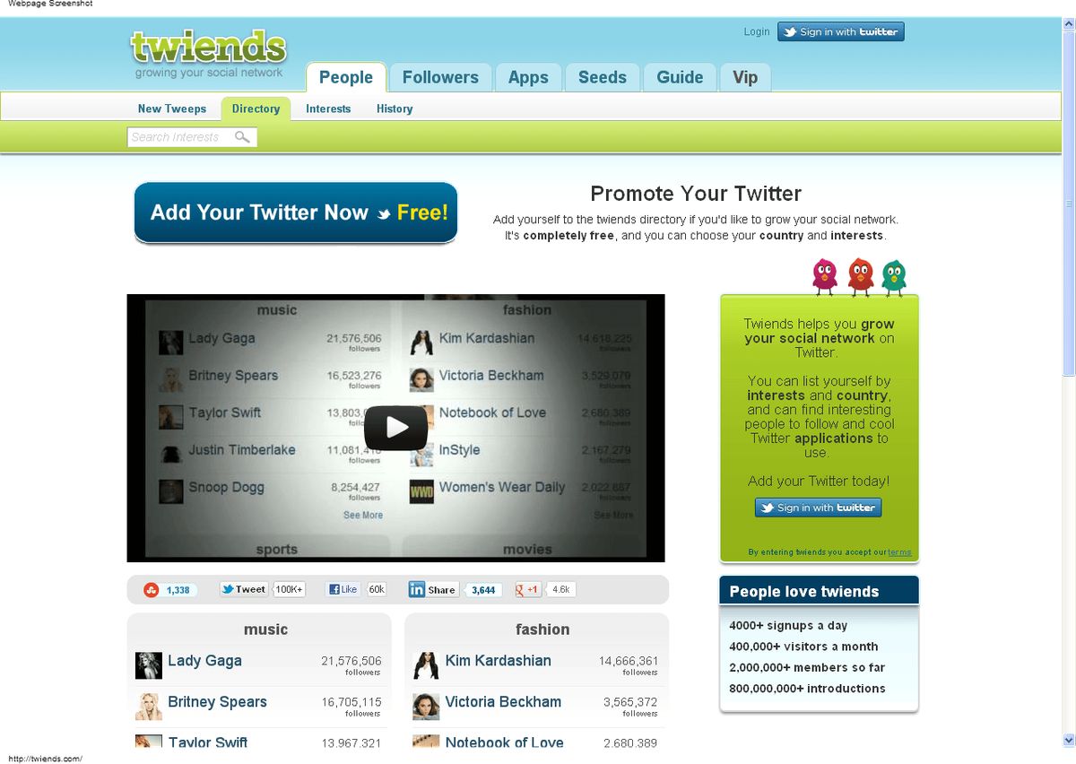 twiends Alternatives and Similar Sites / Apps AlternativeTo