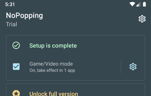 NoPopping screenshot 1