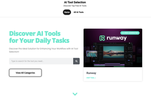 AI Tool Selection Homepage
