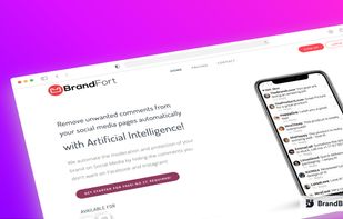 Landing page of BrandFort