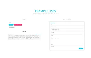 Use tags, notes, custom fields to keep a contact's profile