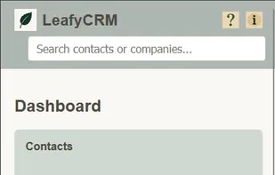 LeafyCRM Mobile Dashboard