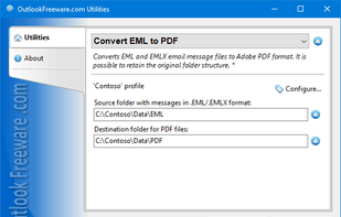 Convert EML to PDF for Outlook screenshot 1