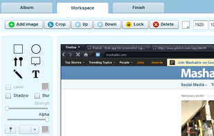 Pixtick Workspace for annotations and editing