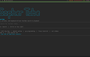 GopherTube screenshot 1