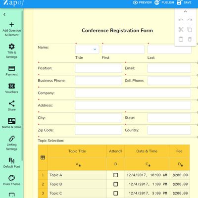 Fast, powerful and simple to use form builder