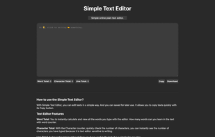 Simple Text Editor screenshot 1