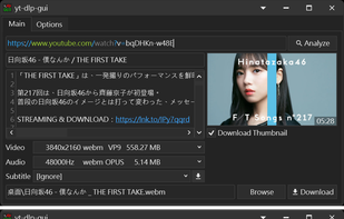 yt-dlp-gui screenshot 2