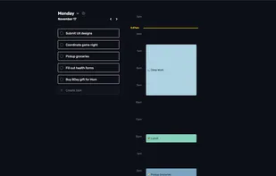 Plan your day: tasks next to your daily agenda
