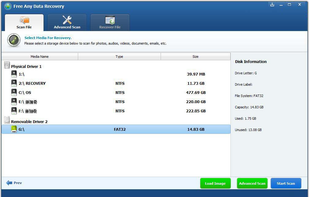 Free Any Data Recovery screenshot 1