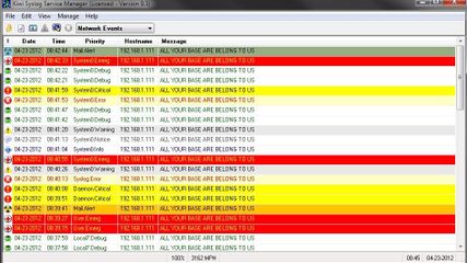 Kiwi Syslog Server screenshot 1