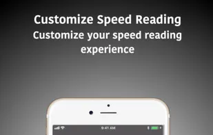 Customize speed reading settings