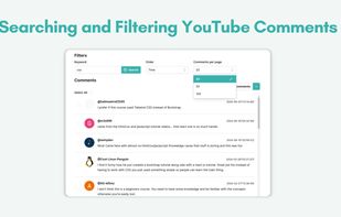 Searching and Filtering YouTube Comments
