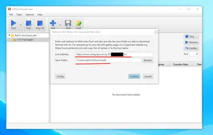 2/6 Paste the link and select the destination folder