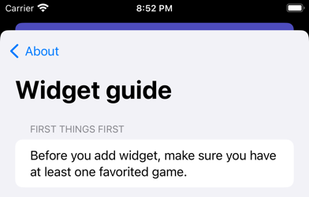 Game Widgets: Discover games screenshot 3