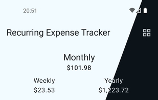 Recurring Expense Tracker screenshot 1
