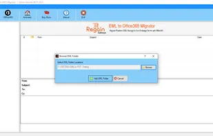Regain EML to Office 365 Migrator screenshot 1