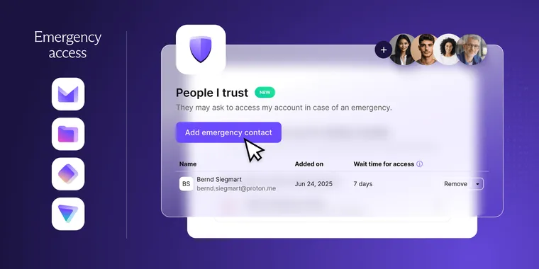 Proton adds Emergency Access to let trusted contacts recover your account securely image