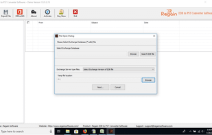 Browse and Select EDB file for Conversion
