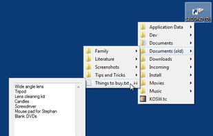 The InstantTxt plug-in enables previewing text files right from KO Approach menus. You can specify an arbitrary list of file extensions that InstantTxt can previrew.