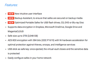 Steganos Safe screenshot 3