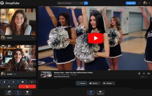 Synchronized YouTube Player with integrated Voice Call