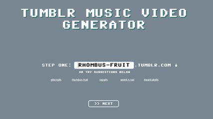 Tumblr Music Video Generator screenshot 1