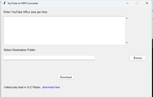 Screenshot of the GUI