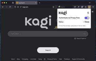 Kagi Privacy Pass screenshot 1