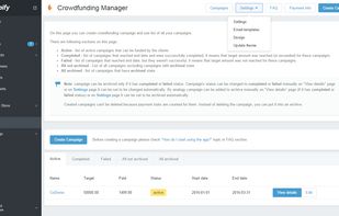 Shopify Crowdfunding Manager App screenshot 1