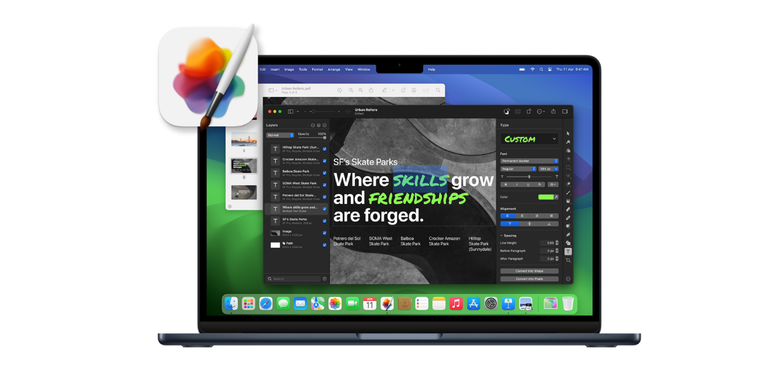 Pixelmator Pro 3.5.8 Update Adds Text Editing in PDFs and Bento style templates image