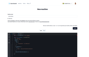 Create machines with the in-browser IDE or from your CI with the smply CLI
