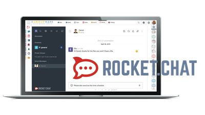 Rocket.Chat in EGroupware
   ---   
The chat application Rocket.Chat (https://rocket.chat/) is fully integrated in EGroupware. Rocket.Chat is displayed in an integrated application window, the users are managed in EGroupware and through the status app the status of the users is immediately visible. From the status app you can create chat messages as well as e-mails directly.

Rocket.Chat can be obtained from the data center or the server can be installed on-premises. This ensures data protection.

Rocket.Chat is installed with the standard EGroupware installation.

Desktop and mobile apps can also be used with the Rocket.Chat integrated in EGroupware.

File exchange, video chat and desktop sharing are possible.
