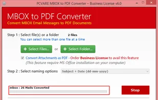 PCVARE MBOX to PDF Converter screenshot 2